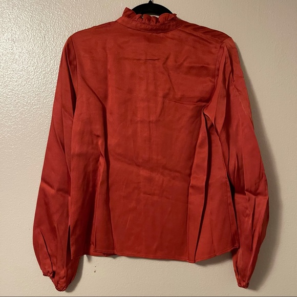 NWT SEA Ruffle Button Front Blouse - Picture 4 of 5